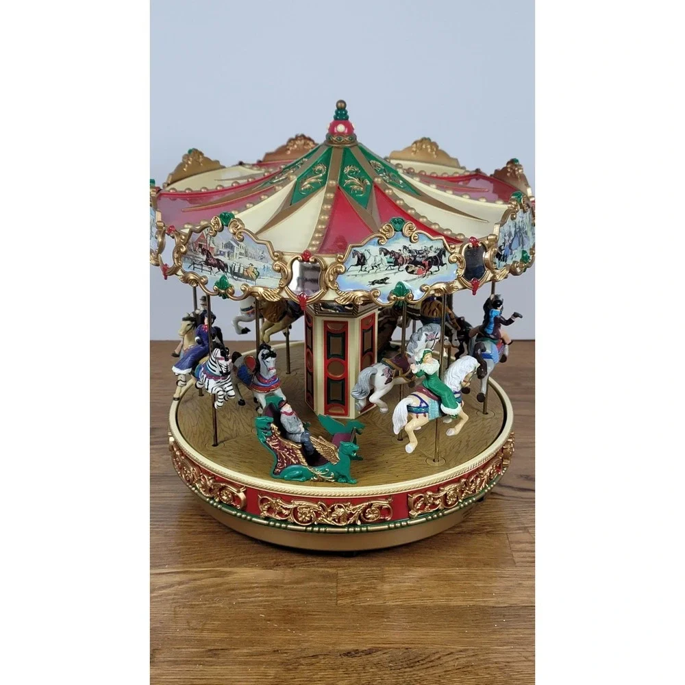 Mr Christmas Holiday Around The Carousel‎ 1997 Vintage Musical w/Original Box